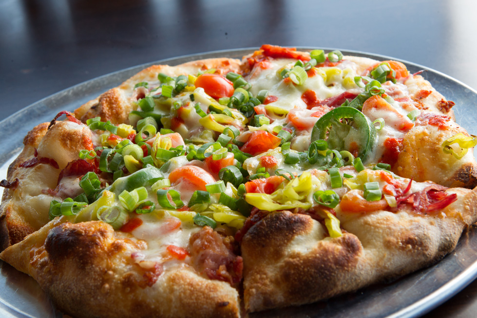 The Spicy Southerner at Revolve Pizza Kitchen turns up the heat with spicy bourbon sauce. Photo by Brent Fuchs.