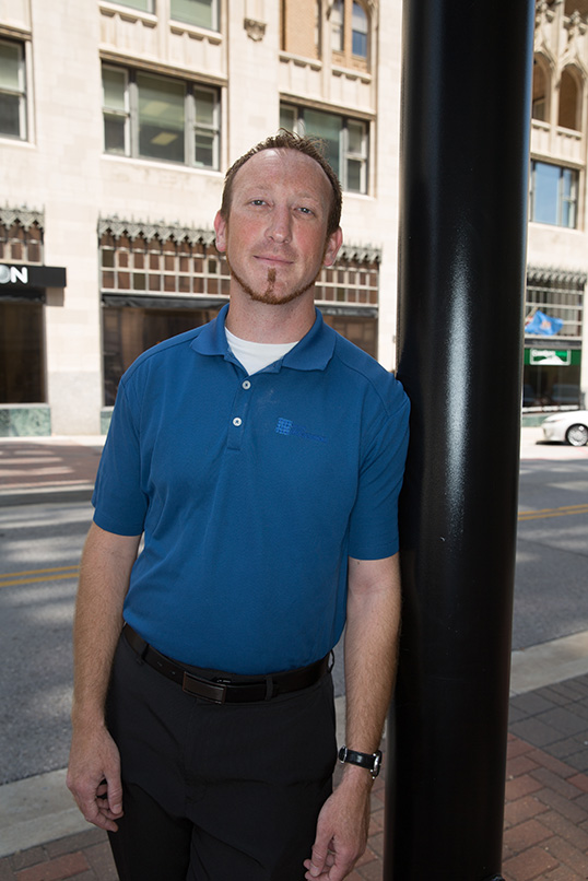 Army veteran Russell Whitehead today credits the tulsa county veterans treatment court with helping him recover and find the right path again. photo by Brandon Scott.
