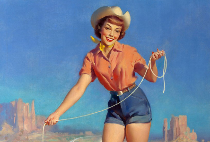 Cowgirl-and-Her-Star-Puppy-by-William-Medcalf-1920-2005-Oil-on-canvas-36-x-29-circa-1952.-The-Seligman-Family-Foundation-Photo-courtesy-National-Cowboy-Heritage-Museum