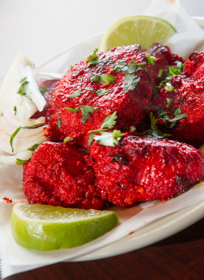 Tandoori chicken at Sheesh Mahal. Photo by Brent Fuchs.