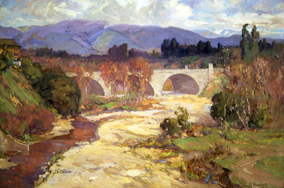 Franz A. Bischoff, Arroyo Seco Bridge, Oil on canvas, 1915, 30 x 40 inches photo courtesy Gilcrease museum.