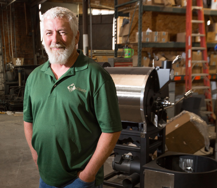 Dan Joliff grew up surrounded by the coffee business. He now builds roasters in his Oklahoma City business. Photo by Brent Fuchs.