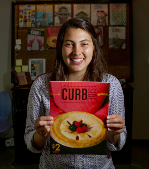 Ranya O’Connor is co-founder and director of Oklahoma City’s Curbside Chronicle. Photo by Brent Fuchs.