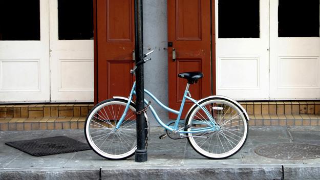 Biking through the city is a great way to leisurely take in the sights.