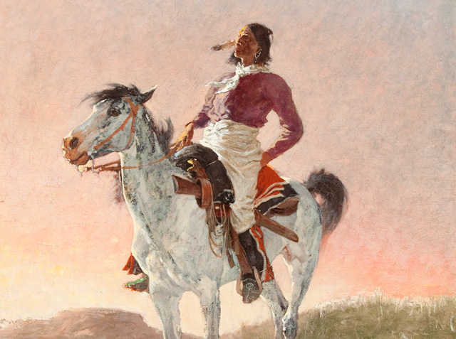 Frederic Remington (U.S. 1861-1909) Modern Comanche, 1890 Oil on canvas, 32 x 23 in. Bill and Irma Runyon Art Collections, Texas A&M Foundation; Forsyth Galleries, Texas A&M University