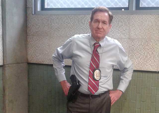 Steve Olim on the set of TV's Lethal Weapon.