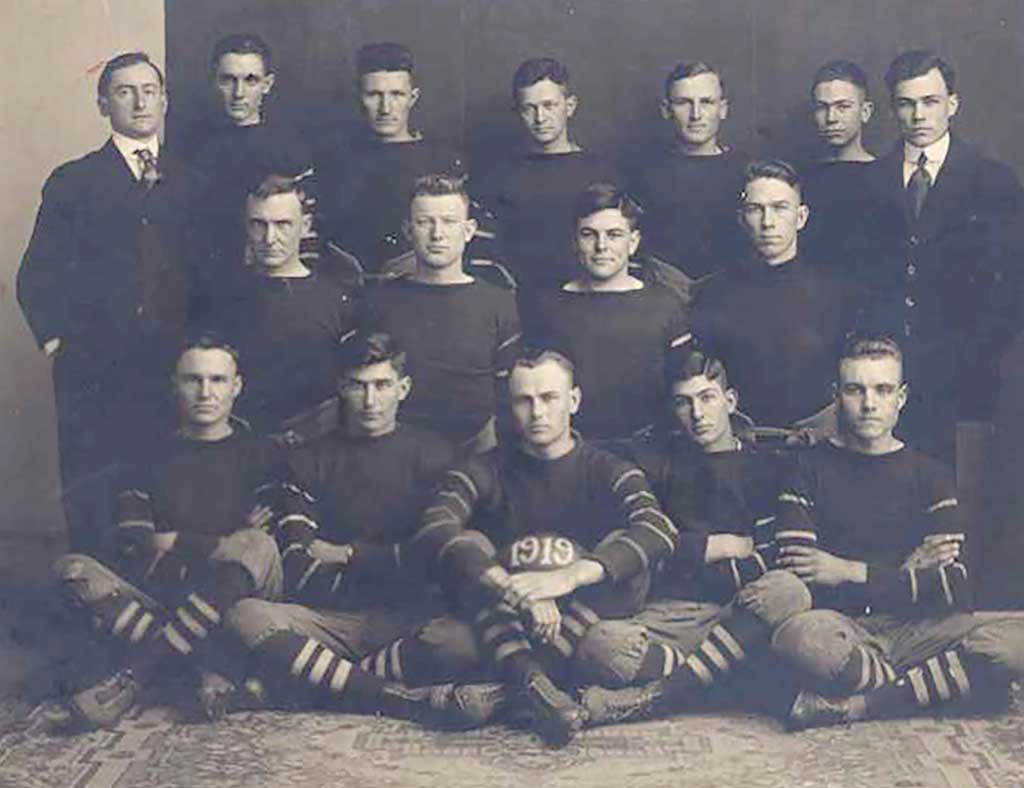 Kingfisher College was known for academics, but also fielded a football team.