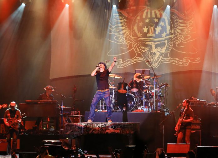 Kid Rock performs during Rocklahoma at Catch The Fever Music Grounds in Pryor, OK on May 25, 2014