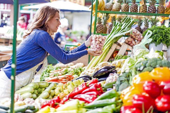 Young woman at the market