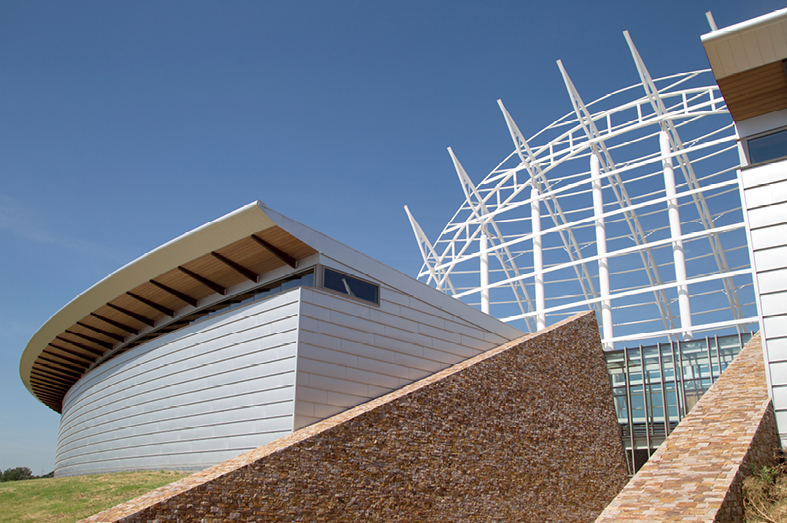 Architectural elements of the AICCM are impressive, but the project has yet to see completion.