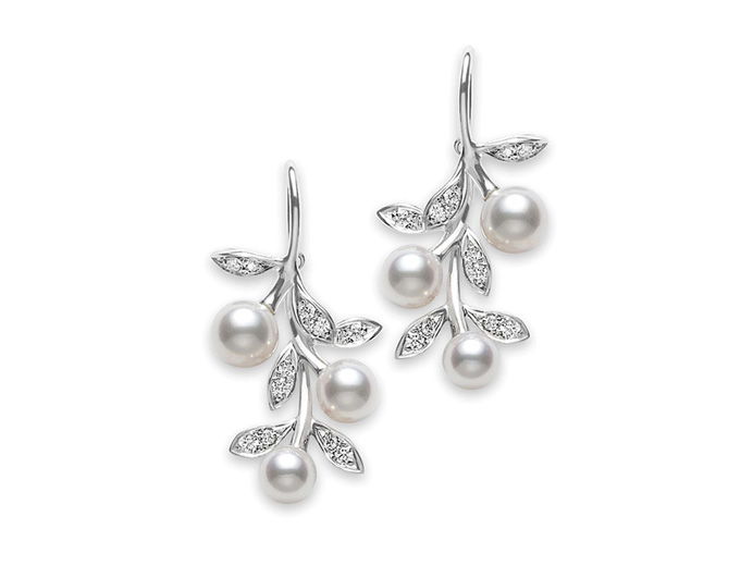 Mikimoto-leaf-earrings