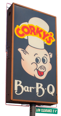 Corky’s is one of the most famous barbecue joints in Memphis.