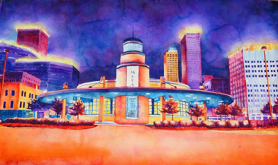 4th and Denver Bus Station by Tommy Ball. Photo courtesy Living Arts of Tulsa.