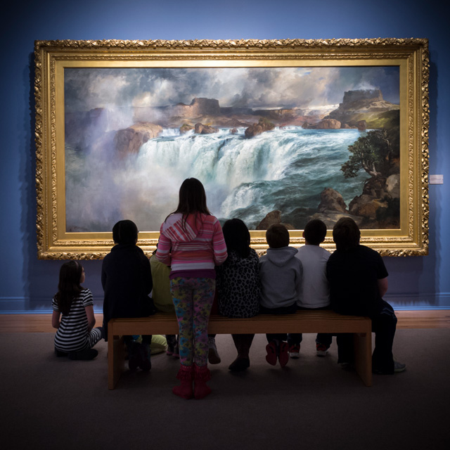 Students visit and enjoy the Kravis Discovery Center.