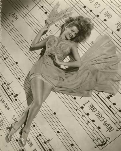 Rita Hayworth, from Columbia Pictures’ Cover Girl, 1944. Gelatin silver print, 9 x 7 in. Gift of Dr. and Mrs. Richard L. Sandor. Photo courtesy Fred Jones Jr. Museum of Art.